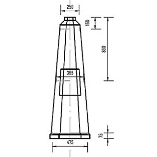 Цоколь стеклопластиковый Ц – 808 А1600